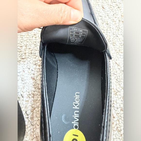 Calvin Klein Black Leather Slip-On Loafers - Men size 9 new main image 4